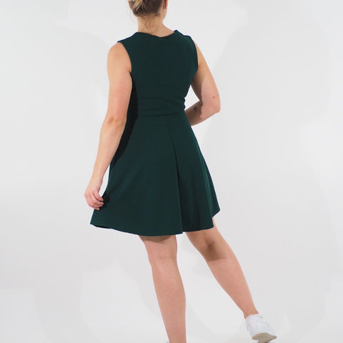 Womens Ex Mela London Sleeveless Casual Smart Dress Green Ladies Short Dress
