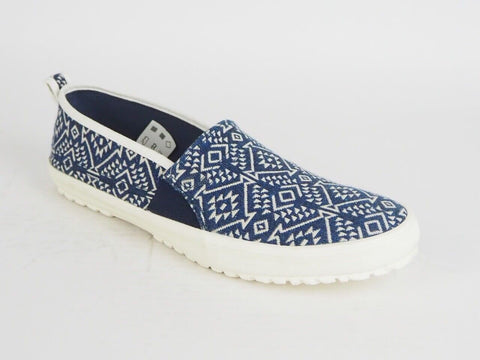 Mens J Shoes Mate S6703 Blue White Casual Slips On Fabric Shoes