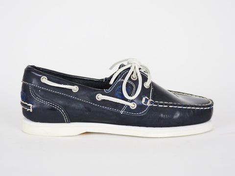 Womens Timberland Patent Boat 63614 Blue Leather Boat Shoes - London Top Style