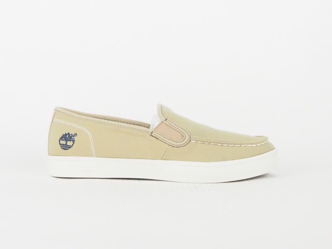 Juniors Timberland Newport Bay A1567 Beige Canvas Slip On Casual Shoes