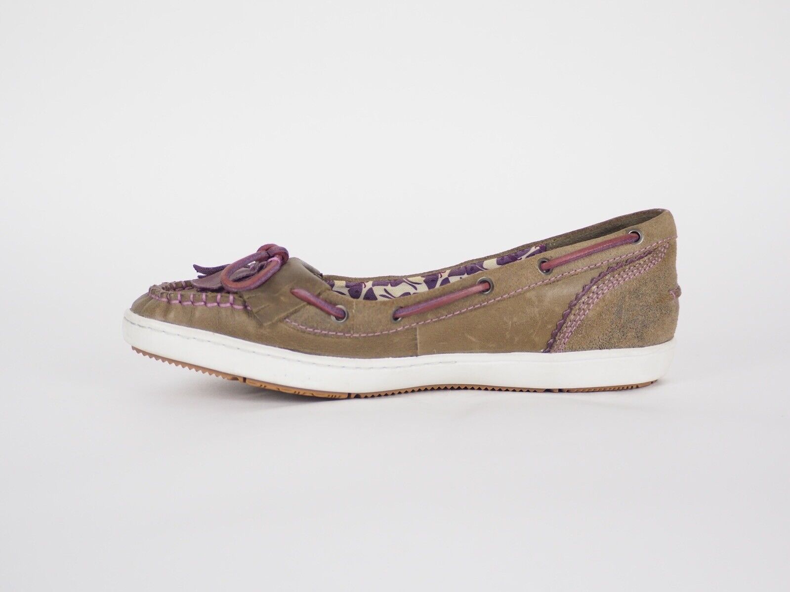 Womens Timberland Castille Ball 69660 Light Brown Leather Casual Flats Shoes