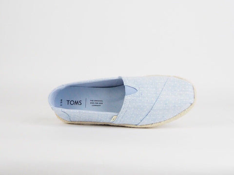 Womens Toms Classic Blue White Dot Flats Slip On Casual Summer Ladies Trainers - London Top Style