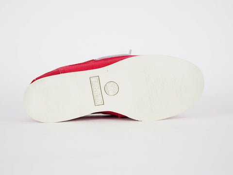 Womens Timberland Classic 2 Eye A14LV Red Fabric Textured Boat Shoes - London Top Style