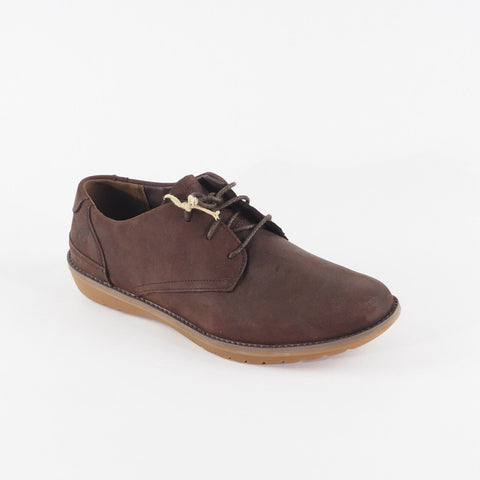 Mens Timberland TRAVEL OXFORD 5953R Brown Casual Leather Lace Up Walking Shoes