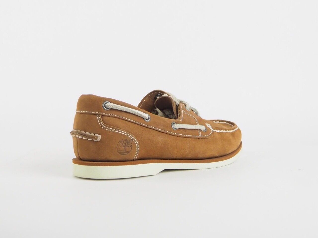 Womens Timberland Classic 2 Eye Boat 8247R Brown Leather Lace Up Boat Shoes - London Top Style