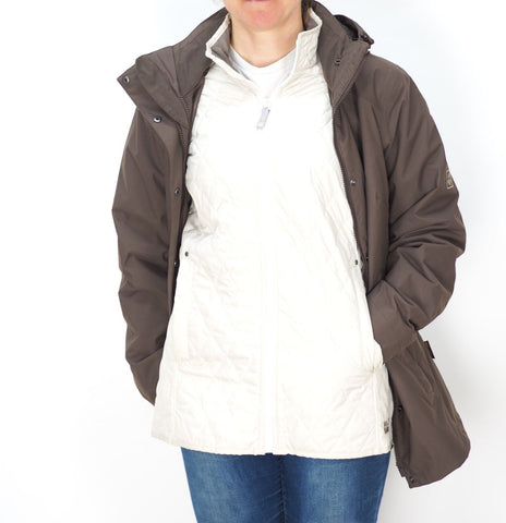 Womens Jack Wolfskin Vernon 1103862 Mocca Zip Up Warm Hooded Casual Jacket - London Top Style