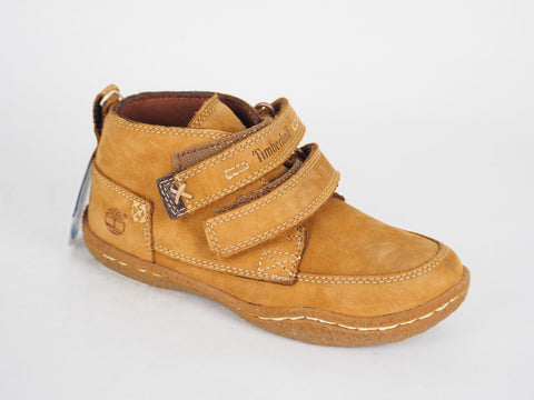 Boys Girls Timberland Grifton Hill 27877 Wheat Leather Strap Chukka Boots