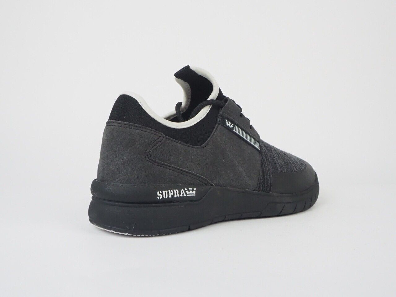Mens Supra Flow Run 08021 957 Black Textile Lace Up Running Trainers - London Top Style