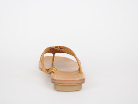 Womens Timberland Lupine 64359 Tan Leather Slip On Thong Sandals