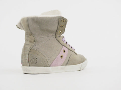 Ladies Timberland Earthkeepers Glastenbury Roll Top 8447A Grey Leather Trainers - London Top Style
