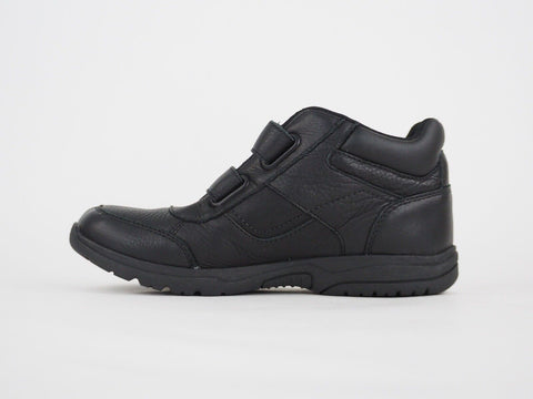 Boys Timberland Park ST 2492R Black Leather Casual 2 Strap Winter Ankle Boots