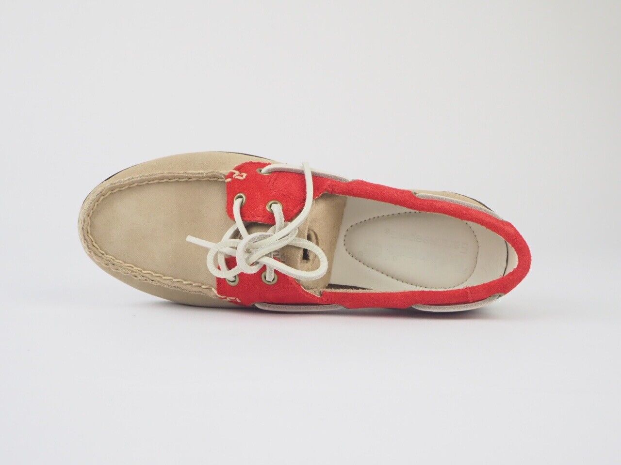 Womens Timberland EK Classic 8861R Red Beige Grey Suede Boat Casual Light Shoes