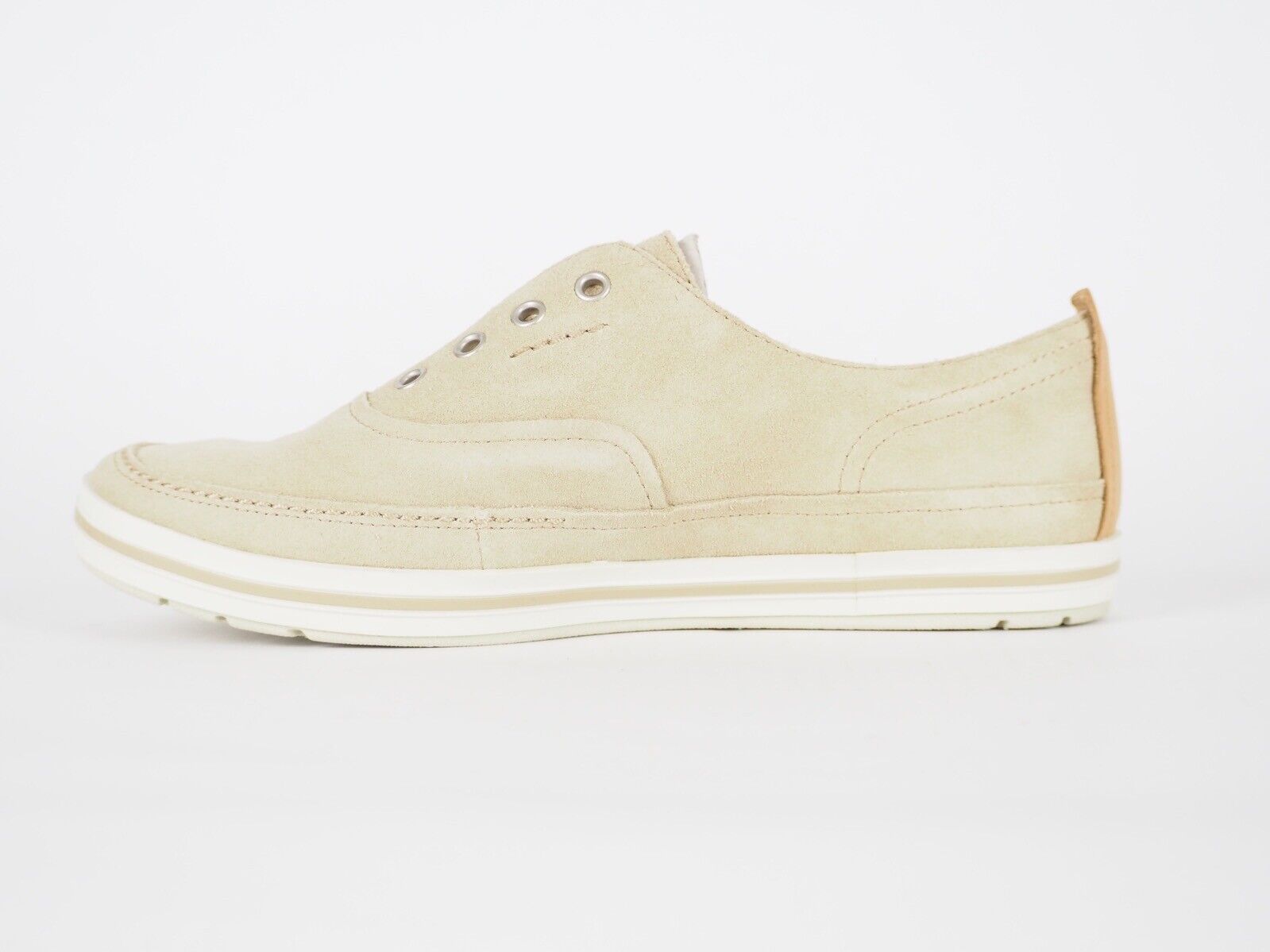 Womens Timberland Cascbay 8844R Beige Leather Laceless Loafer Flats Casual Shoes