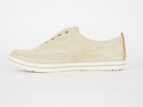 Womens Timberland Cascbay 8844R Beige Leather Laceless Loafer Flats Casual Shoes