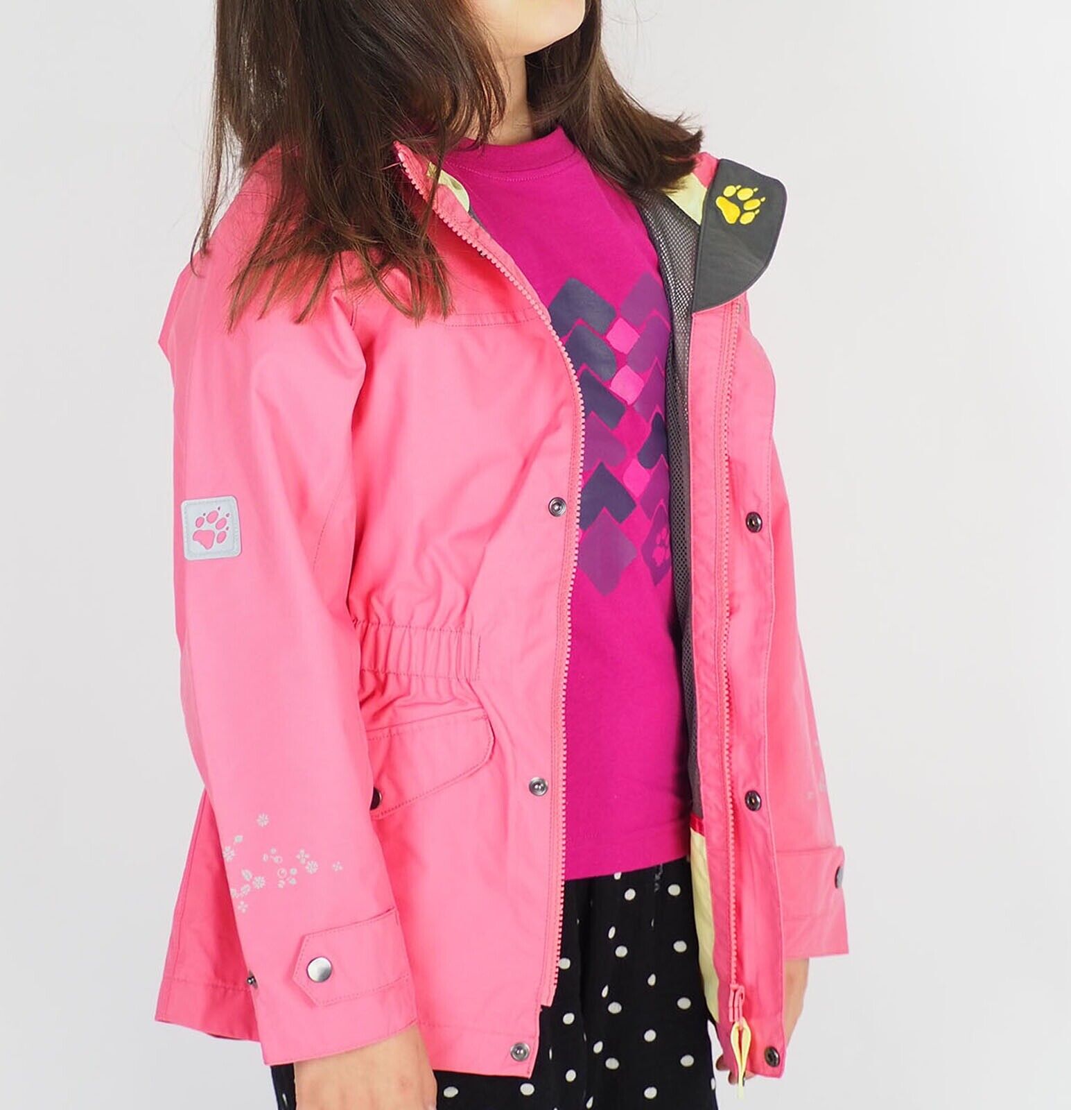 Girls Jack Wolfskin Virginia 1603571 Rosebud Waterproof Parka Jacket - London Top Style