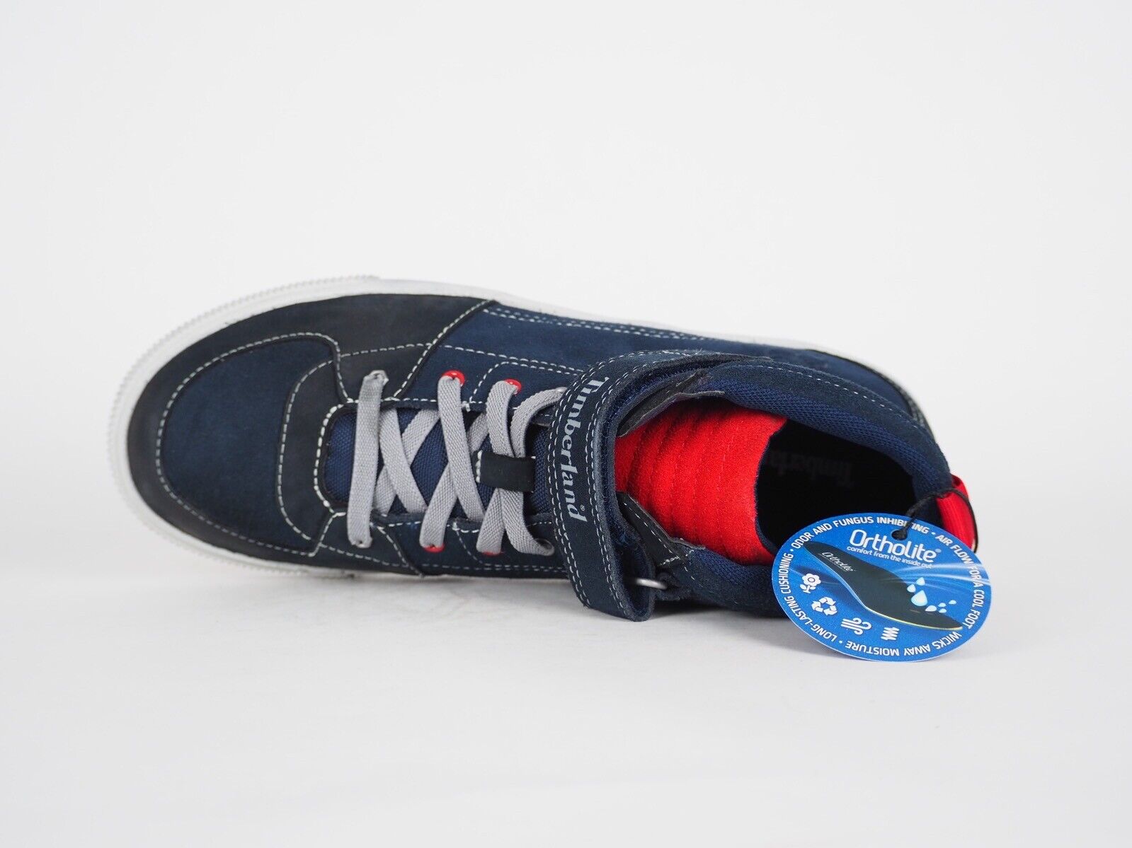 Boys Timberland Glastenbury A15H1 Blue Leather Laced Strap Chukka Boots