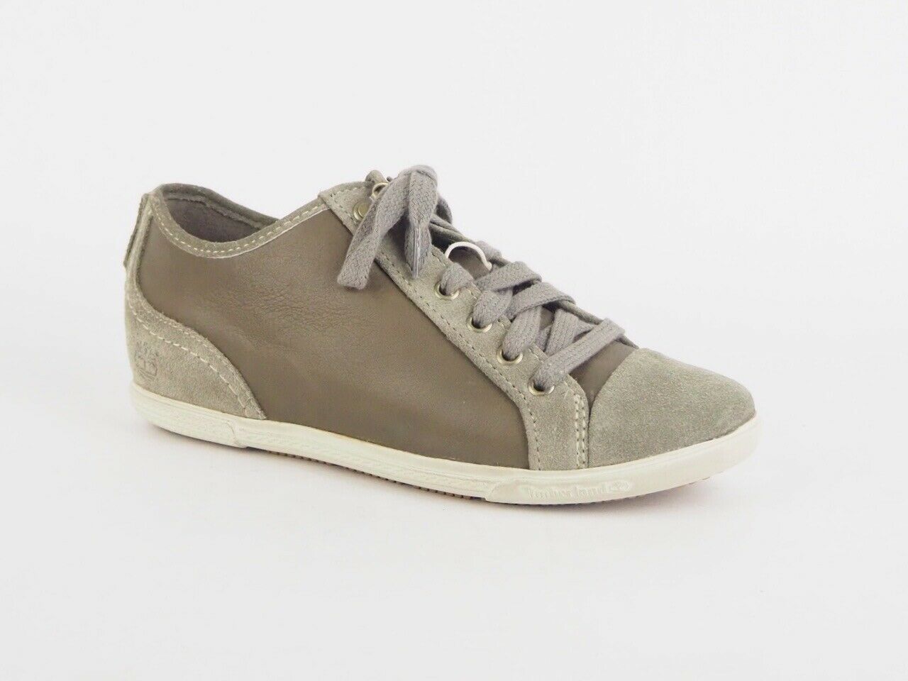 Womens Timberland Ballard Ox Grey Trainers 3849R Leather Lace Up Ladies Shoes - London Top Style