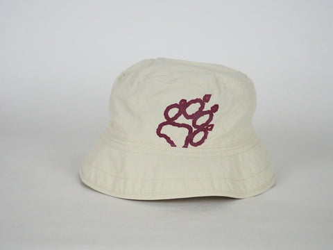 Jack Wolfskin 1900731 Ivory Bucket Hat Paw Print Summer Cap Kids Sun Hat - London Top Style