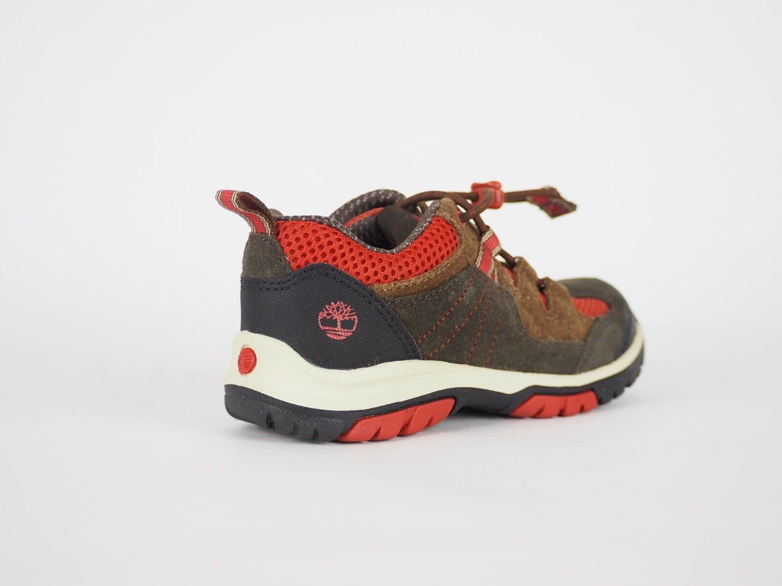 Boys Timberland Zip Trail 1585A Brown Suede Laced Toggle Trainers