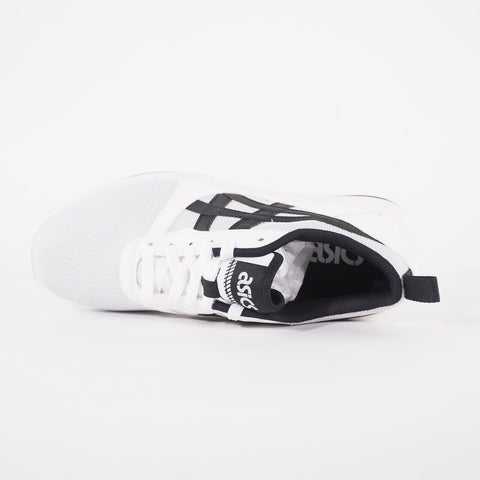 Juniors Asics Lyte Jogger HN7Z2 White Black Mesh Lace Up Sportstyle Trainers