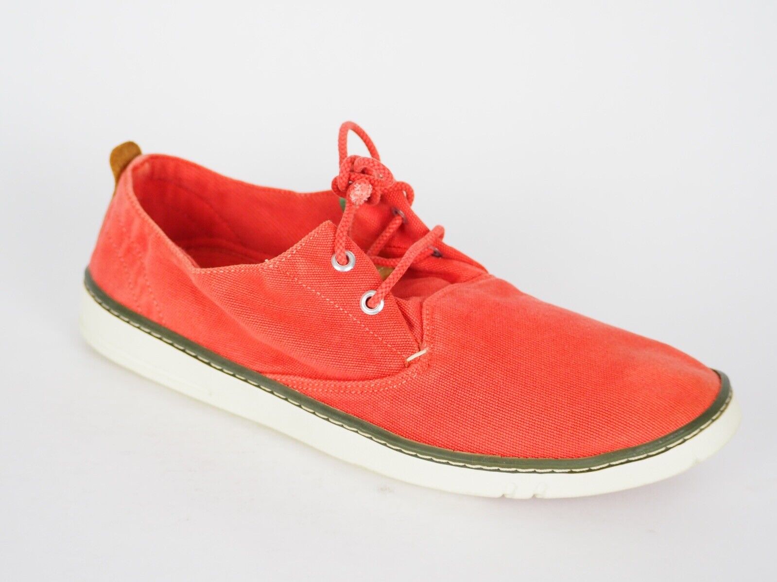 Mens Timberland Hookset Handcrafted 5737R Red Canvas Casual Shoes UK 10 - London Top Style