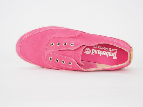 Womens Timberland EK Casco Bay 8847R Pink Leather Laceless Casual Light Shoes