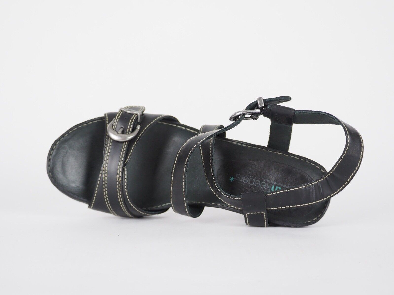 Womens Timberland Belicia 15665 Black Leather Casual Summer Strappy Sandals
