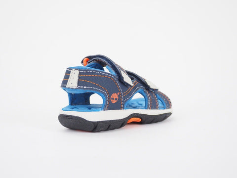 Boys Timberland Mad River 43881 Navy Leather 2 Strap Casual Toddlers Sandals