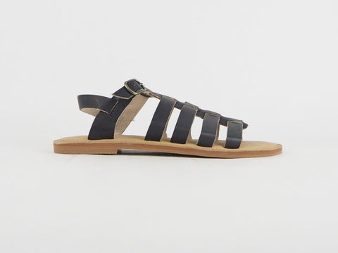 Womens Timberland Ek Sheafe Fisherman 8165B Black Leather Buckle Sandals
