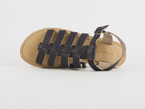 Womens Timberland Ek Sheafe Fisherman 8165B Black Leather Buckle Sandals
