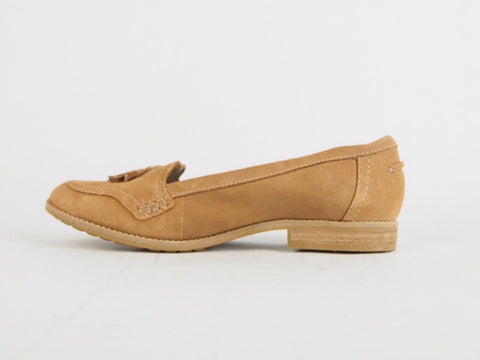 Womens Timberland Thayer RFD Suede 8150R Wheat Leather Slip On Casual Loafers - London Top Style