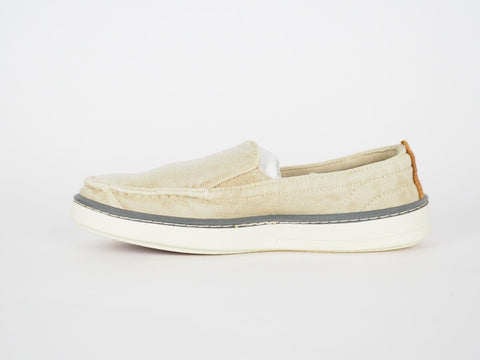 Womens Timberland EK Hookset 8433R Beige Canvas Slip On Shoes - London Top Style