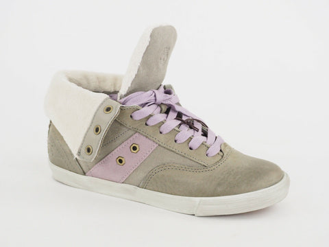 Ladies Timberland Earthkeepers Glastenbury Roll Top 8447A Grey Leather Trainers - London Top Style