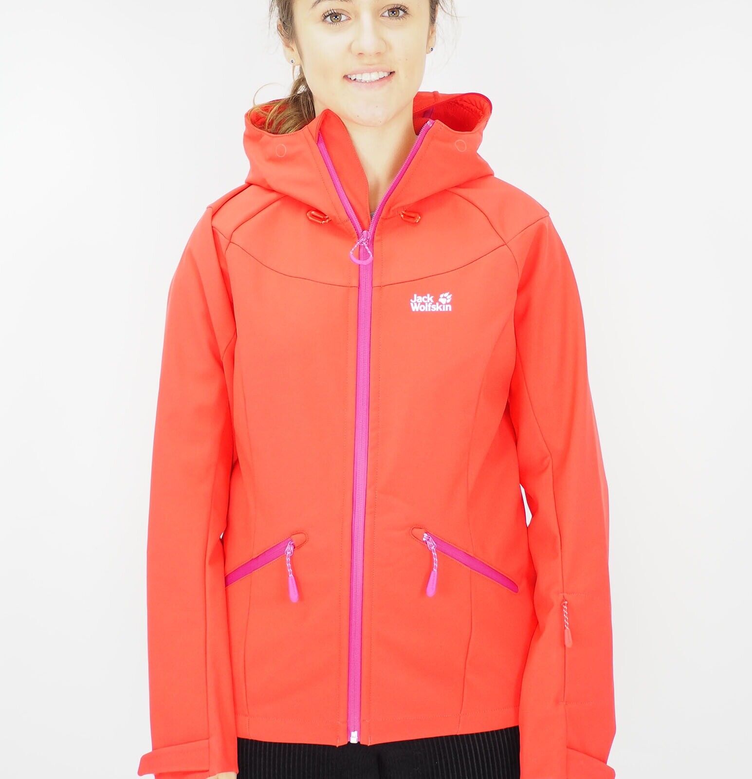 Womens Jack Wolfskin Snow Sports 1306291 Orange Coral Warm Windproof Jacket