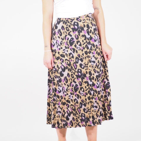 Womens Ex M&S Long Skirt Multicolour Elastic Waist Casual Ladies Straight Skirt