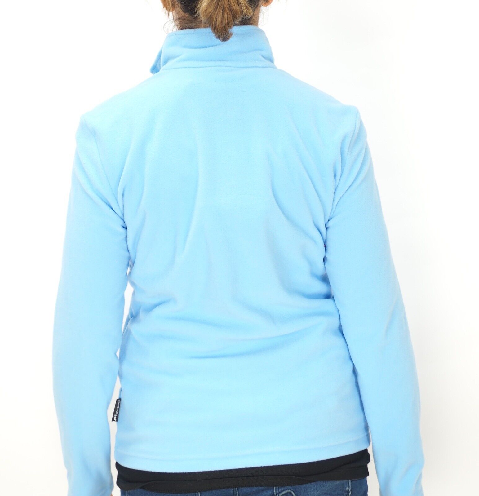 Womens Jack Wolfskin Gecko 17553 Air Blue Half Zip Light Fleece Sweatshirt - London Top Style