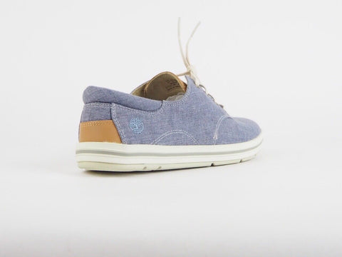 Womens Timberland Ek Casco Bay 8945A Blue Denim Lace Up Casual Canvas Shoes