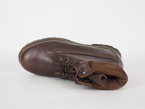 Womens Timberland 6 In Premium 20309 Dark Brown Leather Lace Up Chukka Boots