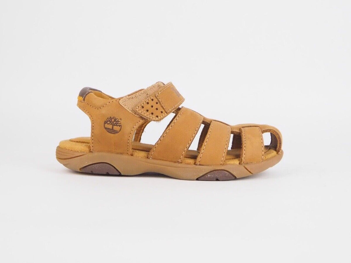 Boys Timberland Oyster River Fisherman Open Toe 81720 Wheat Leather Sandals