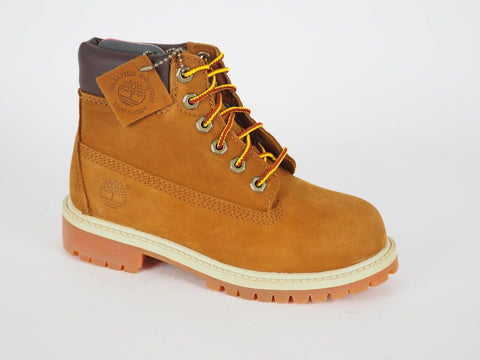 Boys Timberland 6 Inch 14749 Tan Leather Lace Up Winter Chukka Boots