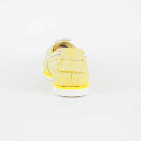 Womens Timberland Classic 2 Eye Unlined A14QA Yellow Leather Boat Shoes