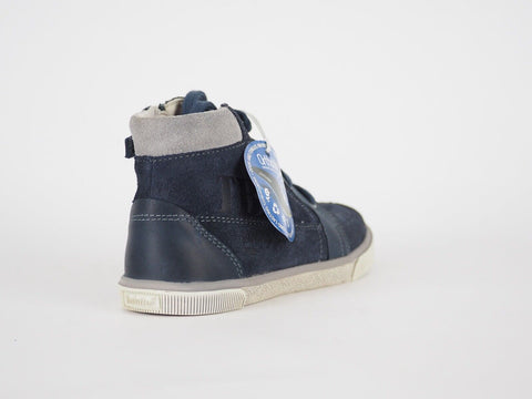 Boys Timberland 5976R Navy Leather Suede Zip Up Ankle Boots