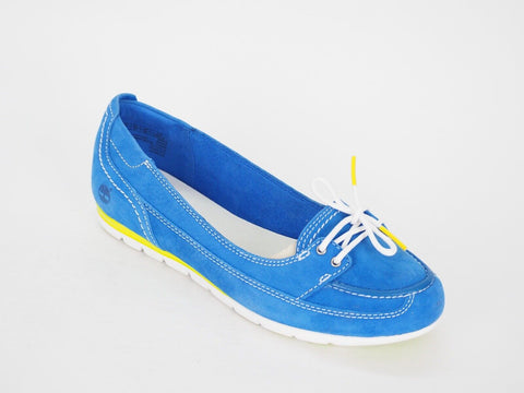 Womens Timberland EK Harbour Side 8948R Blue Leather Moccasins Casual Flat Shoes