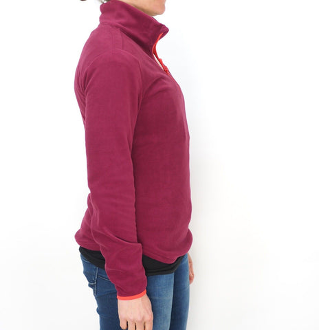 Womens Jack Wolfskin Nanuk Echo 1707282 Fall Red Half Zip Warm Fleece Pullover - London Top Style