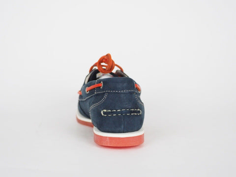 Womens Timberland Classic Unlined 8856R Blue Leather Lace Up Casual Boat Shoes