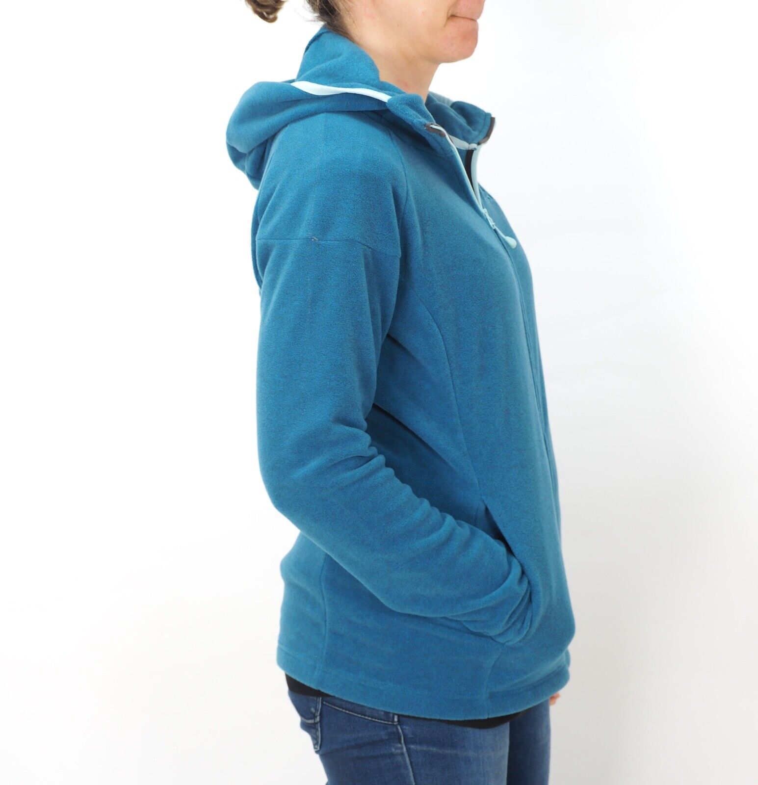 Womens Jack Wolfskin 5007701 Moroccan Blue Zip Up Warm Fleece Hiking Sweatshirt - London Top Style