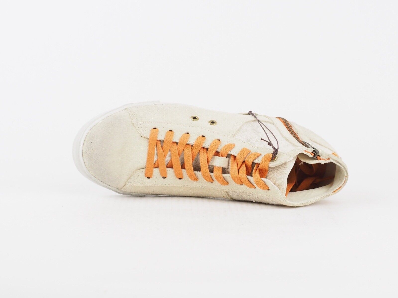 Womens Timberland EK Glastenbury 8230B Beige Leather Sneakers Lace Up Trainers