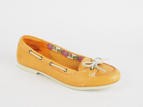 Womens Timberland Kadin Loafer 8212B Orange 1 Eye Casual Ladies Flat Shoes