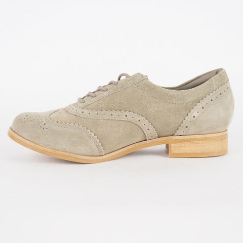Womens Timberland Classic Oxford 8126R Greige Leather Casual Lace Up Shoes