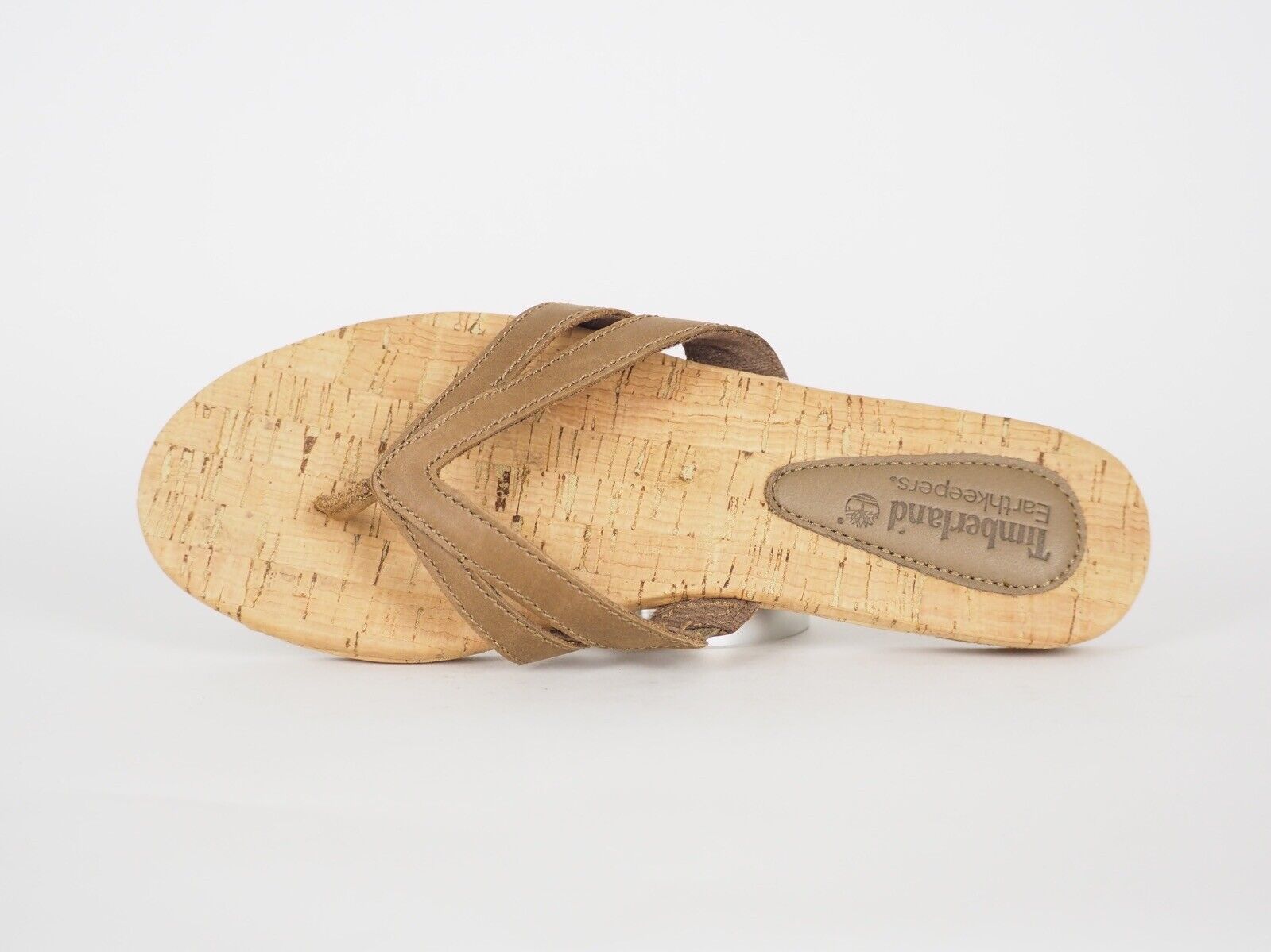 Womens Timberland EK Spaulding 8022A Brown Leather Thong Sandals